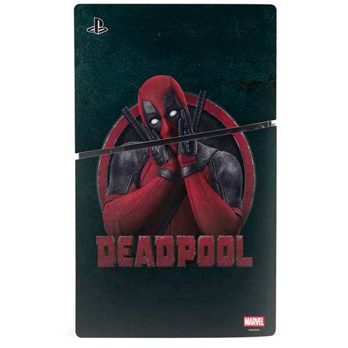 Marvel Deadpool Legacy Surprised Deadpool PS5 Slim Digital Edition Console Skin